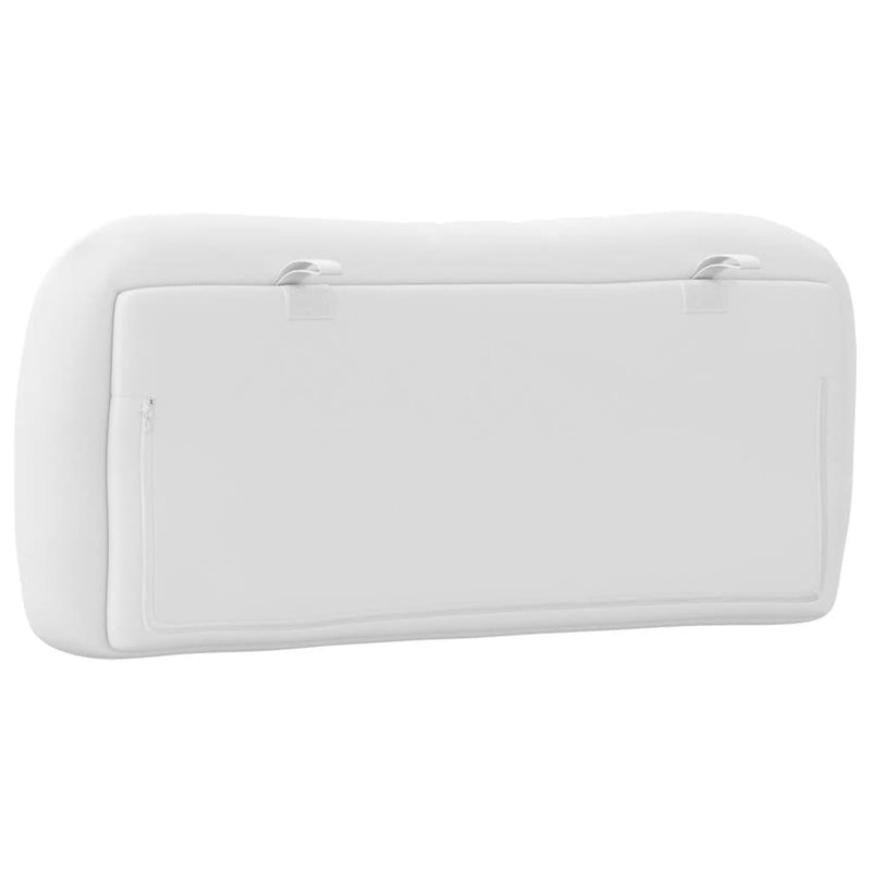 Pernă pentru tăblie pat, Hvar, alb, 80 cm, piele artificială