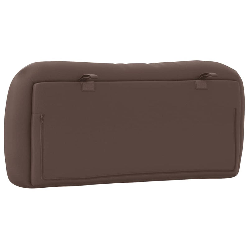 Pernă pentru tăblie pat, Hvar, maro, 80 cm, piele artificială