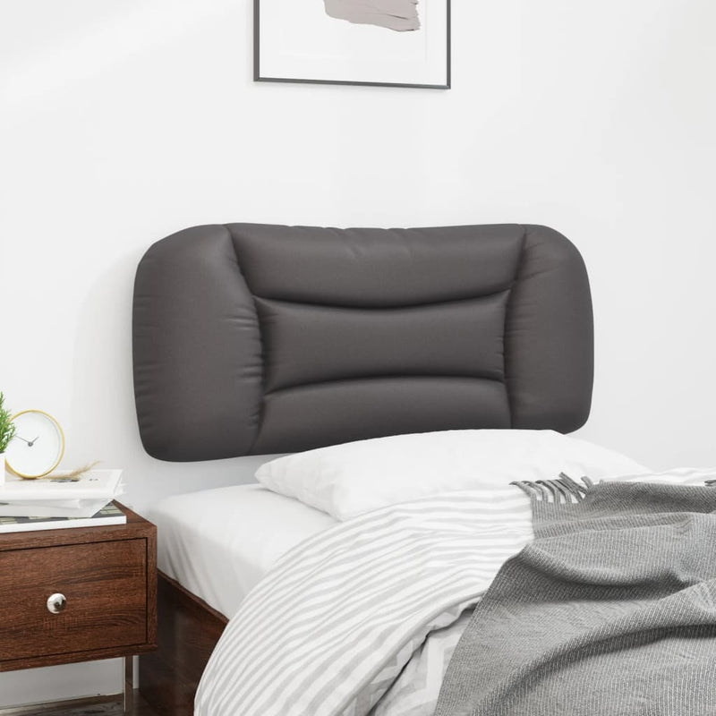 Pernă pentru tăblie pat, Hvar, gri, 80 cm, piele artificială