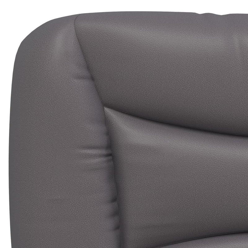 Pernă pentru tăblie pat, Hvar, gri, 80 cm, piele artificială