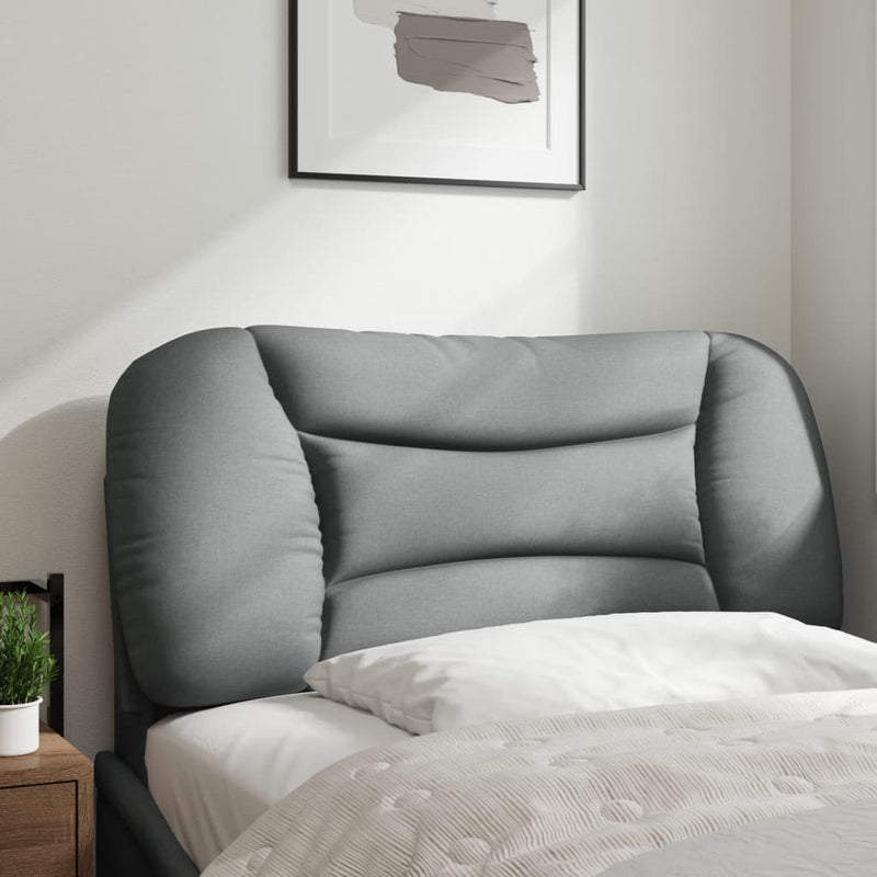 Pernă tăblie de pat, Hvar, gri deschis, 90 cm, material textil