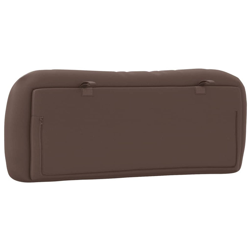 Pernă pentru tăblie pat, Hvar, maro, 100 cm, piele artificială