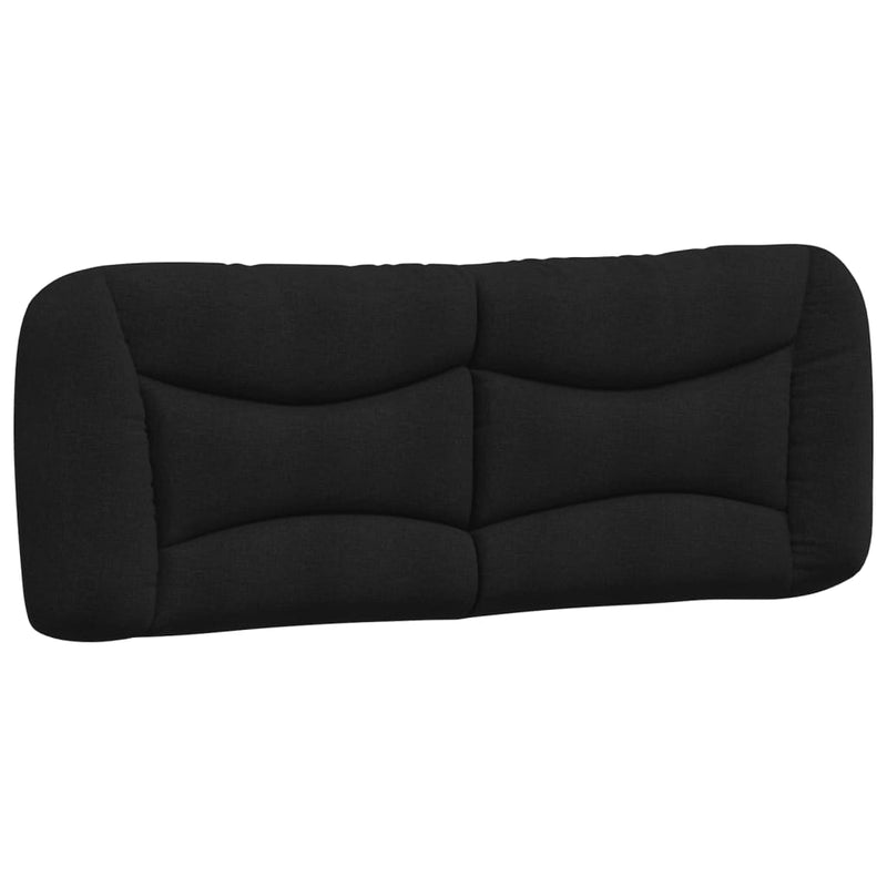 Pernă pentru tăblie de pat, Hvar, negru, 120 cm, material textil