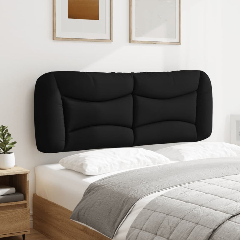 Pernă pentru tăblie de pat, Hvar, negru, 120 cm, material textil