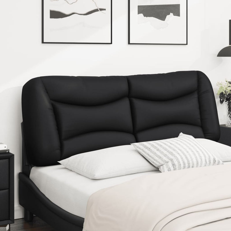 Pernă pentru tăblie pat, Hvar, negru, 120 cm, piele artificială