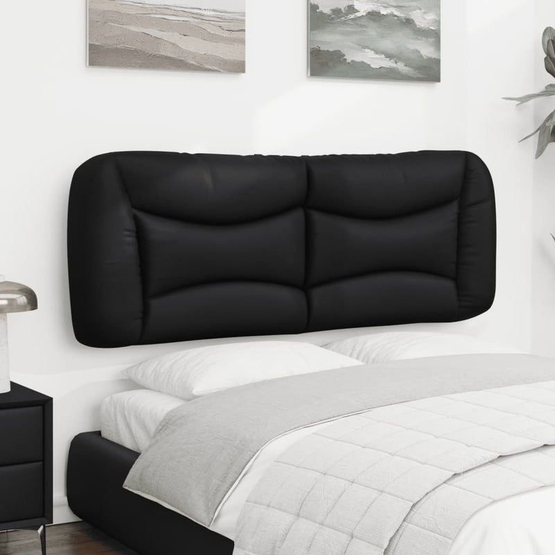 Pernă pentru tăblie pat, Hvar, negru, 120 cm, piele artificială