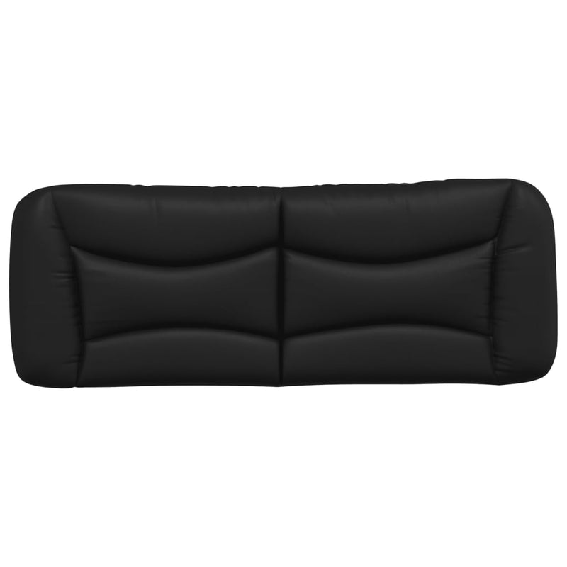 Pernă pentru tăblie pat, Hvar, negru, 120 cm, piele artificială