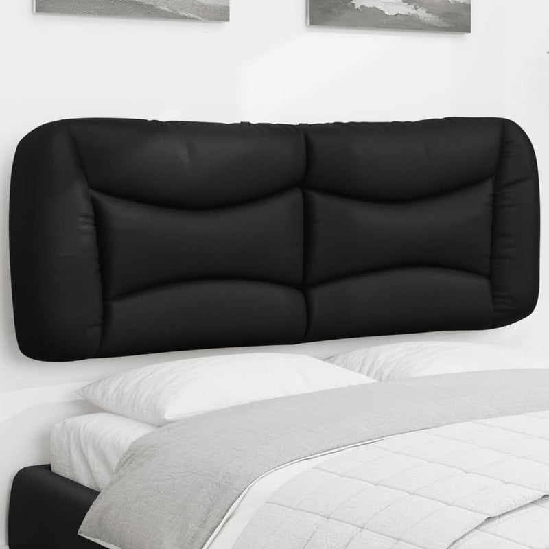 Pernă pentru tăblie pat, Hvar, negru, 120 cm, piele artificială