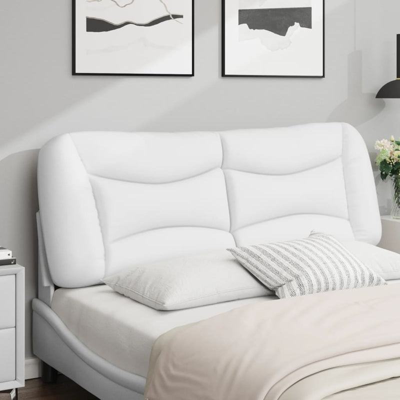 Pernă pentru tăblie pat, Hvar, alb, 120 cm, piele artificială