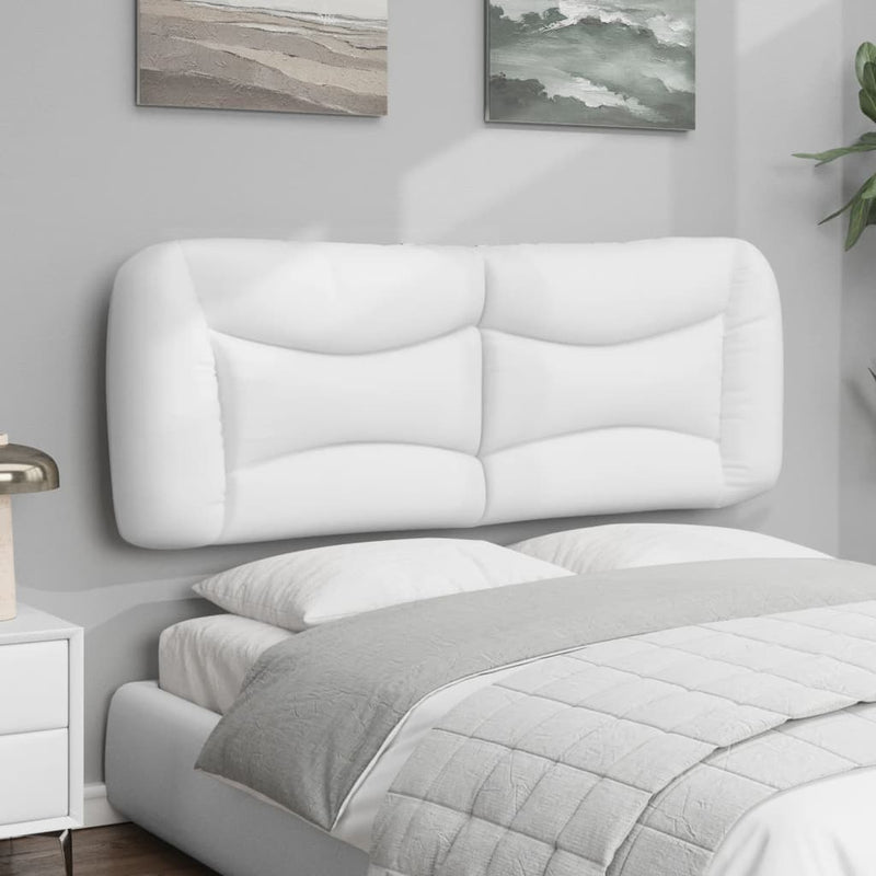 Pernă pentru tăblie pat, Hvar, alb, 120 cm, piele artificială