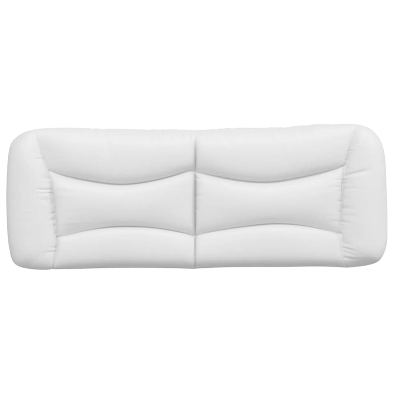 Pernă pentru tăblie pat, Hvar, alb, 120 cm, piele artificială