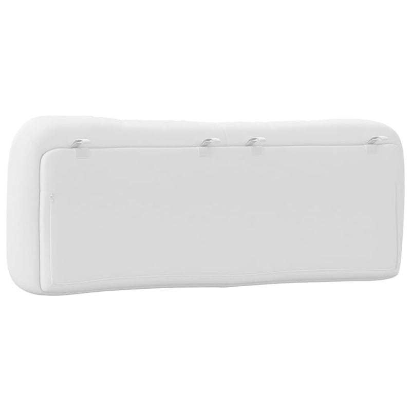 Pernă pentru tăblie pat, Hvar, alb, 120 cm, piele artificială