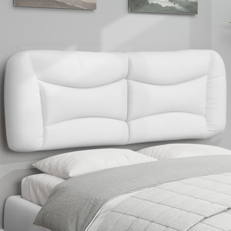 Pernă pentru tăblie pat, Hvar, alb, 120 cm, piele artificială