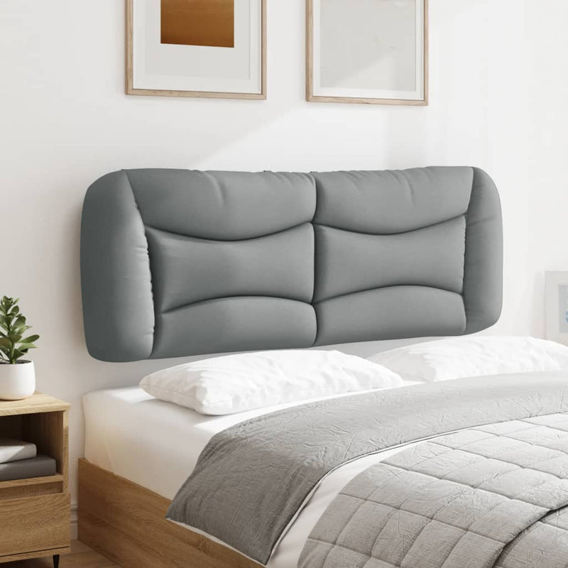 Pernă tăblie de pat, Hvar, gri deschis, 140 cm, material textil