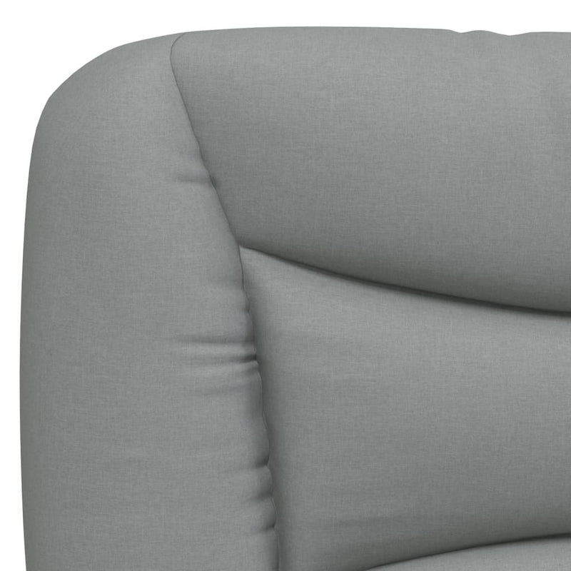 Pernă tăblie de pat, Hvar, gri deschis, 140 cm, material textil