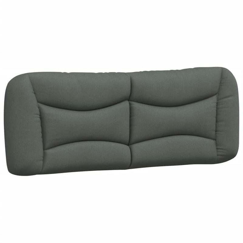 Pernă pentru tăblie de pat, Hvar, gri închis, 140 cm, material textil