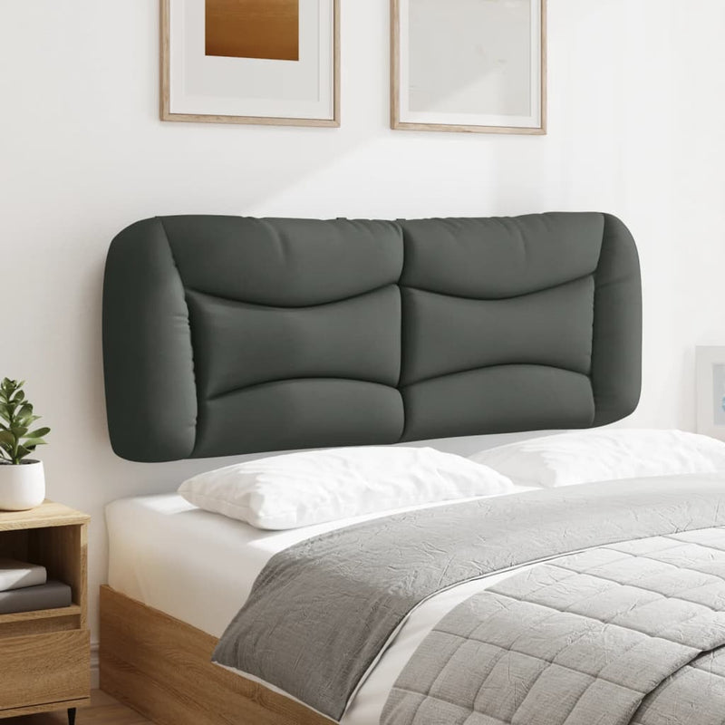Pernă pentru tăblie de pat, Hvar, gri închis, 140 cm, material textil