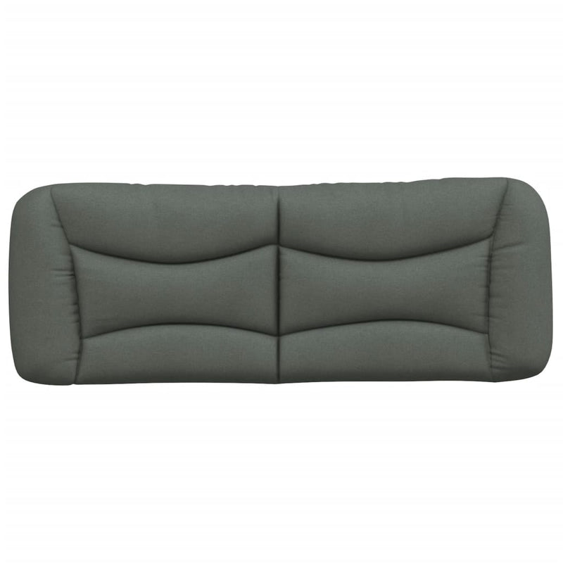 Pernă pentru tăblie de pat, Hvar, gri închis, 140 cm, material textil