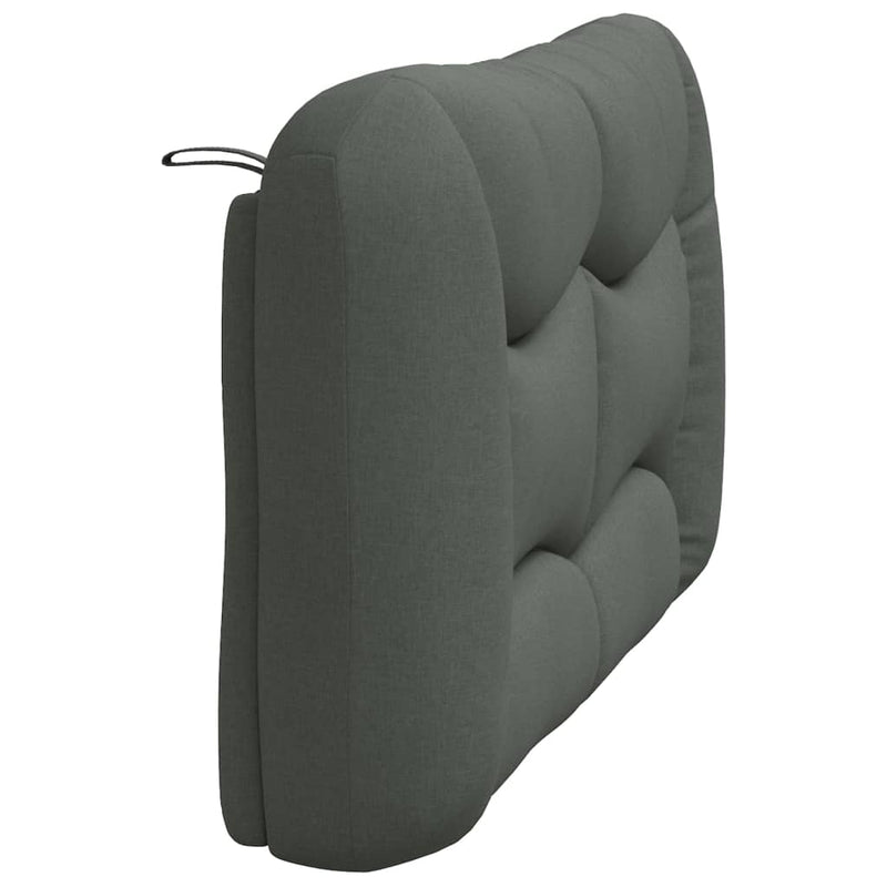 Pernă pentru tăblie de pat, Hvar, gri închis, 140 cm, material textil