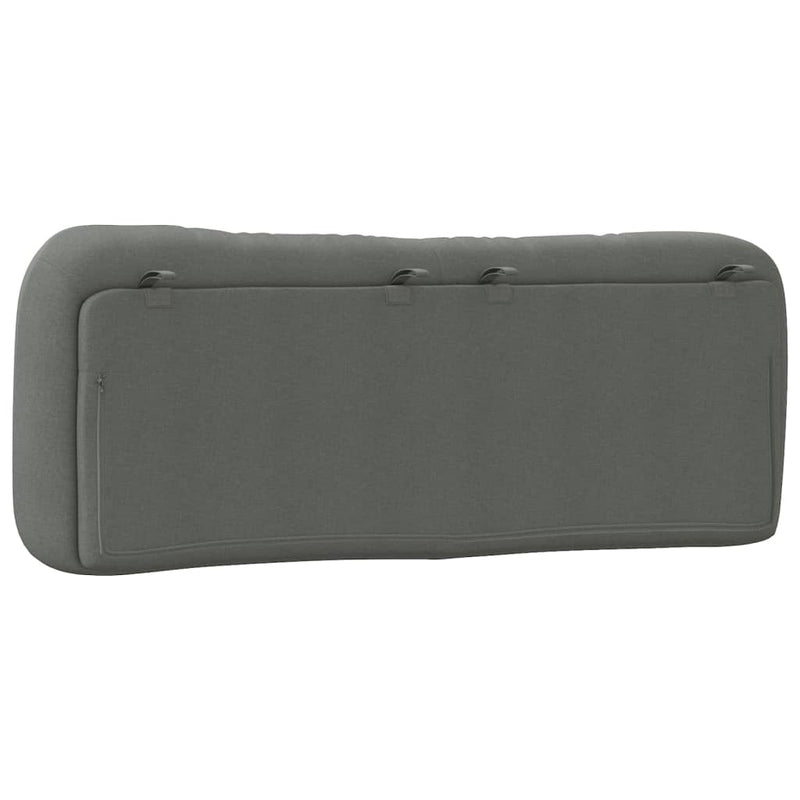 Pernă pentru tăblie de pat, Hvar, gri închis, 140 cm, material textil