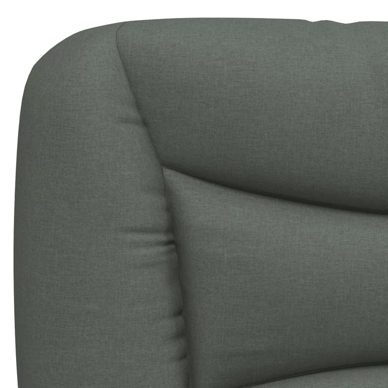 Pernă pentru tăblie de pat, Hvar, gri închis, 140 cm, material textil