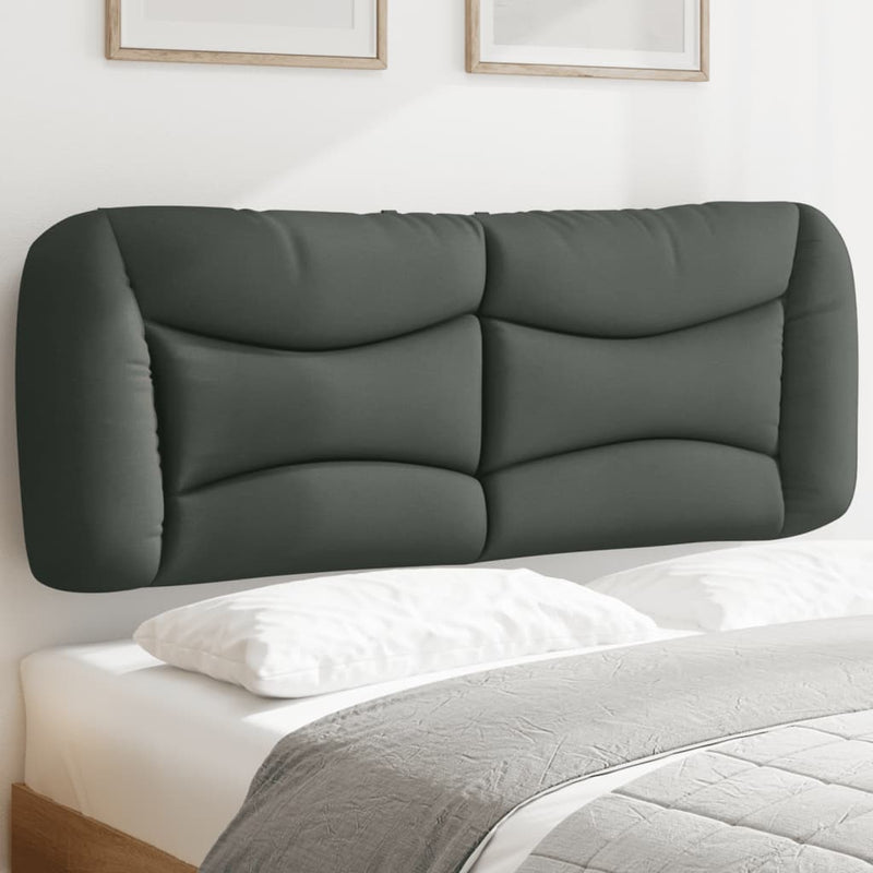 Pernă pentru tăblie de pat, Hvar, gri închis, 140 cm, material textil