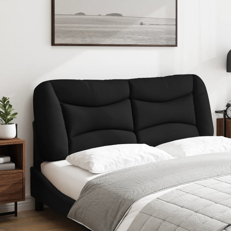 Pernă pentru tăblie de pat, Hvar, negru, 140 cm, material textil