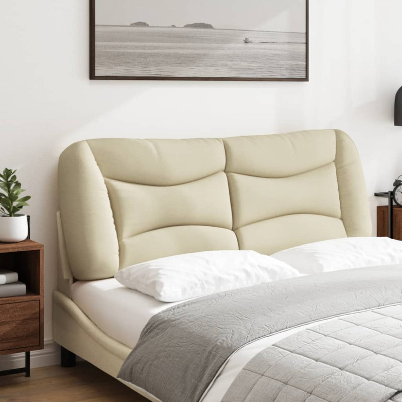 Pernă pentru tăblie de pat, Hvar, crem, 140 cm, material textil