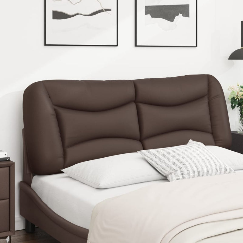 Pernă pentru tăblie pat, Hvar, maro, 140 cm, piele artificială