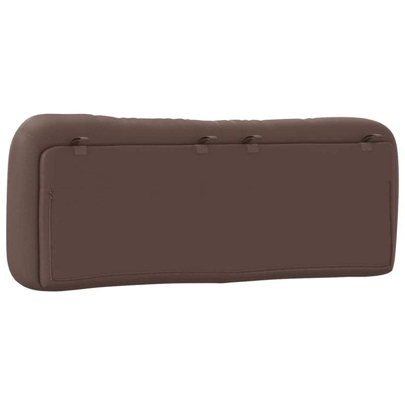 Pernă pentru tăblie pat, Hvar, maro, 140 cm, piele artificială