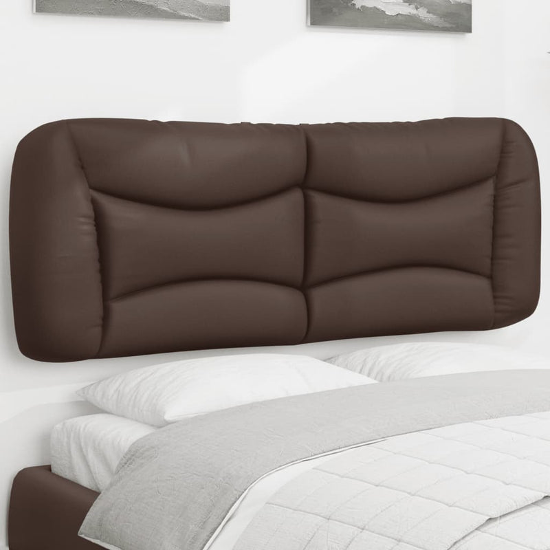 Pernă pentru tăblie pat, Hvar, maro, 140 cm, piele artificială