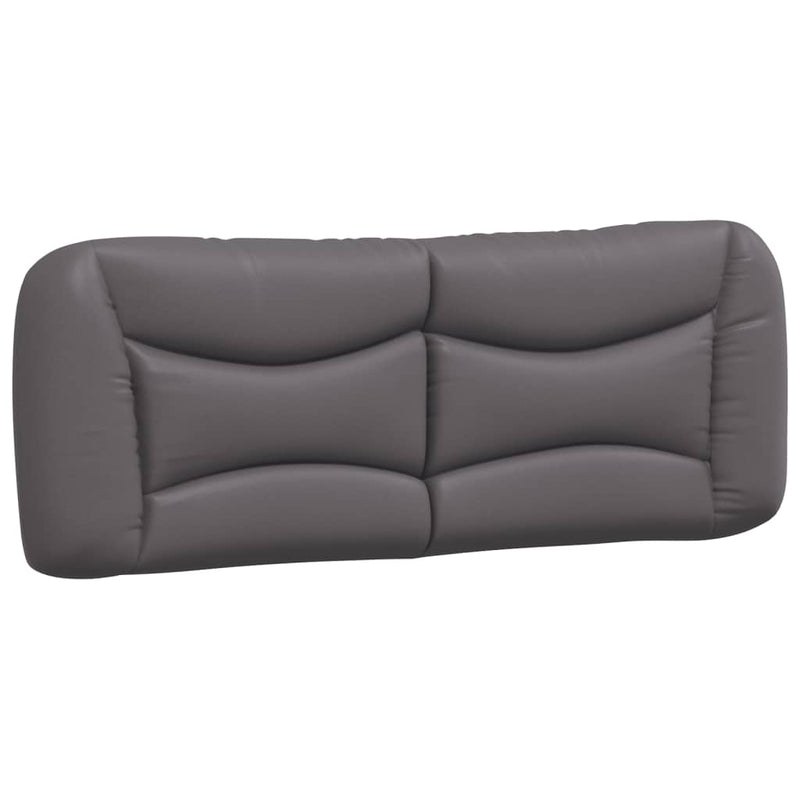 Pernă pentru tăblie pat, Hvar, gri, 140 cm, piele artificială