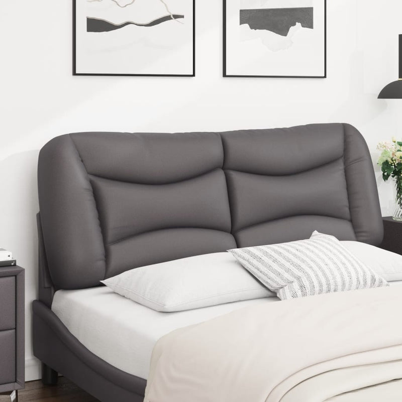 Pernă pentru tăblie pat, Hvar, gri, 140 cm, piele artificială