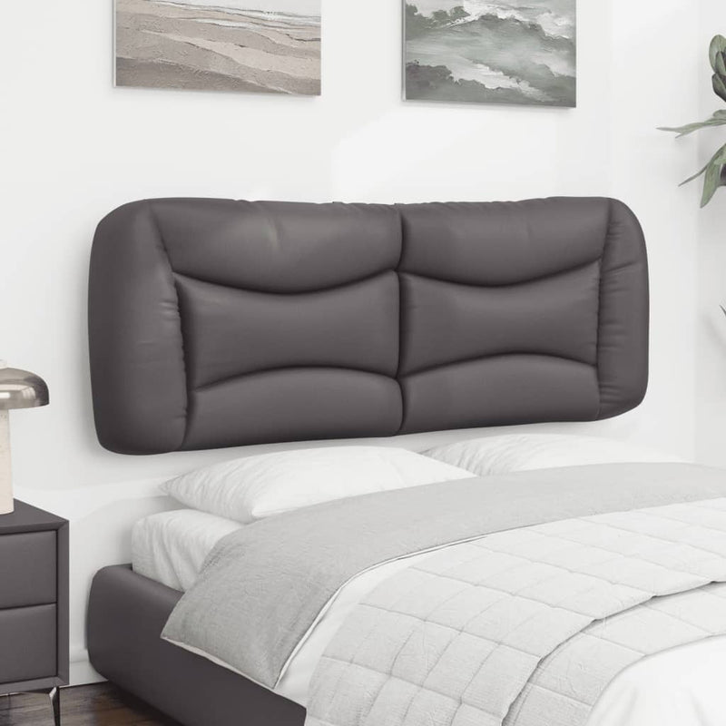 Pernă pentru tăblie pat, Hvar, gri, 140 cm, piele artificială