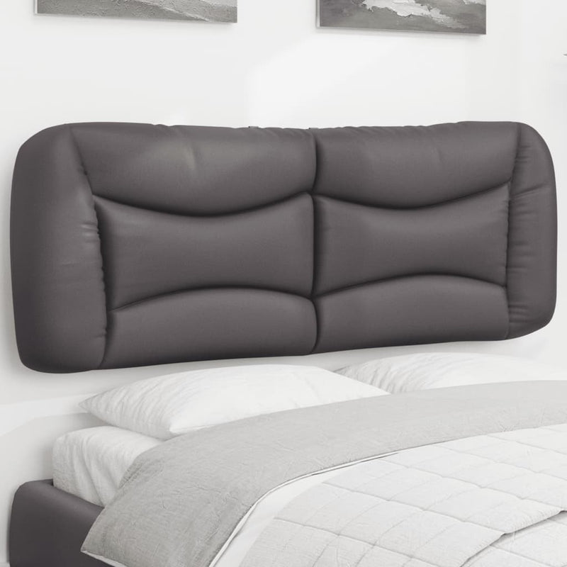 Pernă pentru tăblie pat, Hvar, gri, 140 cm, piele artificială