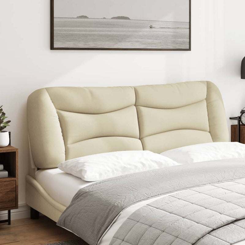 Pernă pentru tăblie de pat, Hvar, crem, 160 cm, material textil