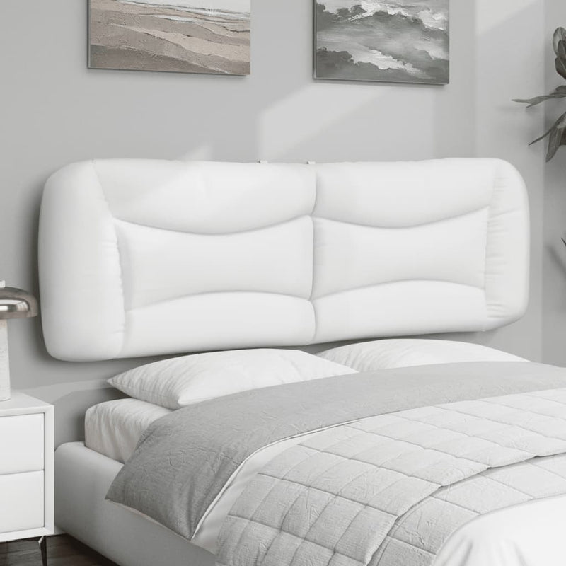 Pernă pentru tăblie pat, Hvar, alb, 160 cm, piele artificială