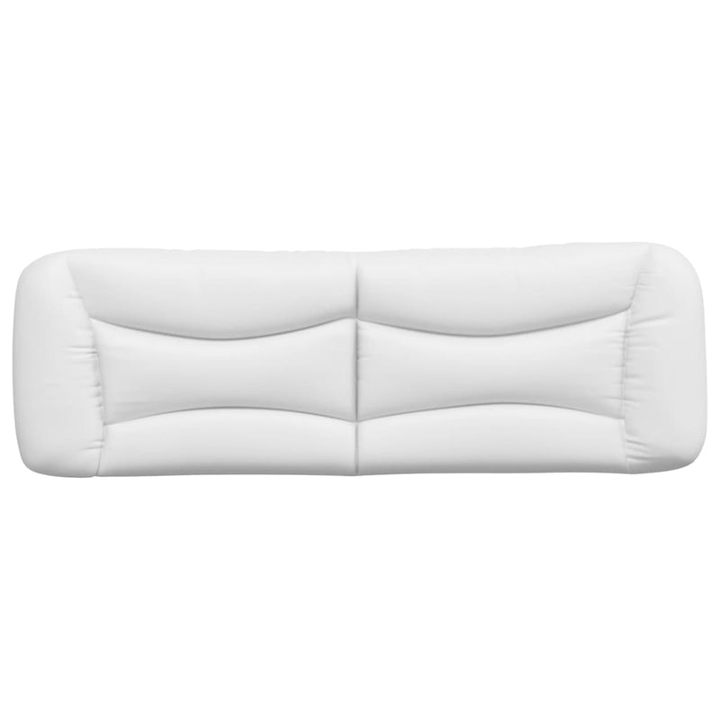 Pernă pentru tăblie pat, Hvar, alb, 160 cm, piele artificială