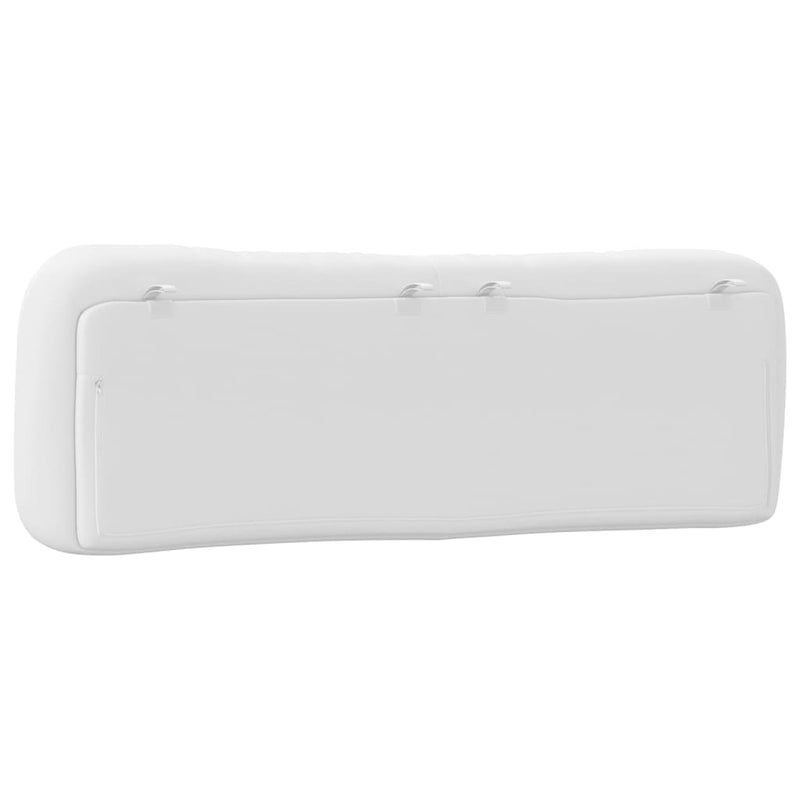 Pernă pentru tăblie pat, Hvar, alb, 160 cm, piele artificială
