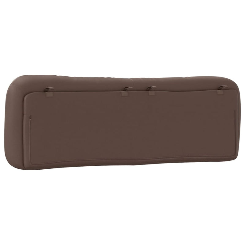 Pernă pentru tăblie pat, Hvar, maro, 160 cm, piele artificială