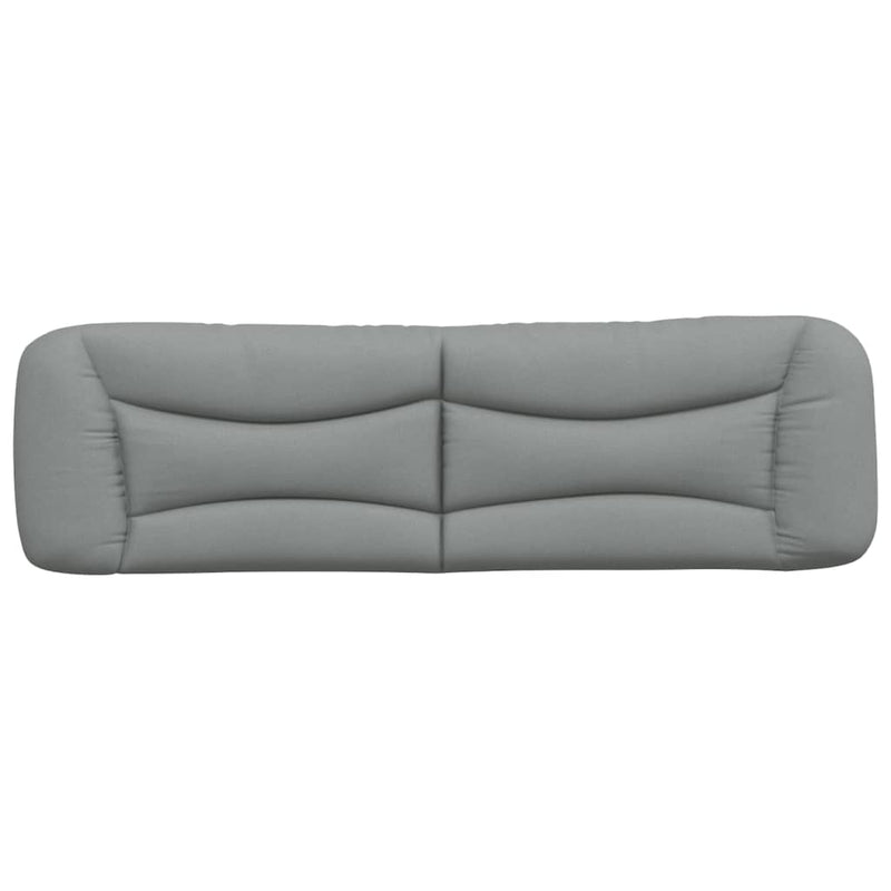 Pernă tăblie de pat, Hvar, gri deschis, 180 cm, material textil