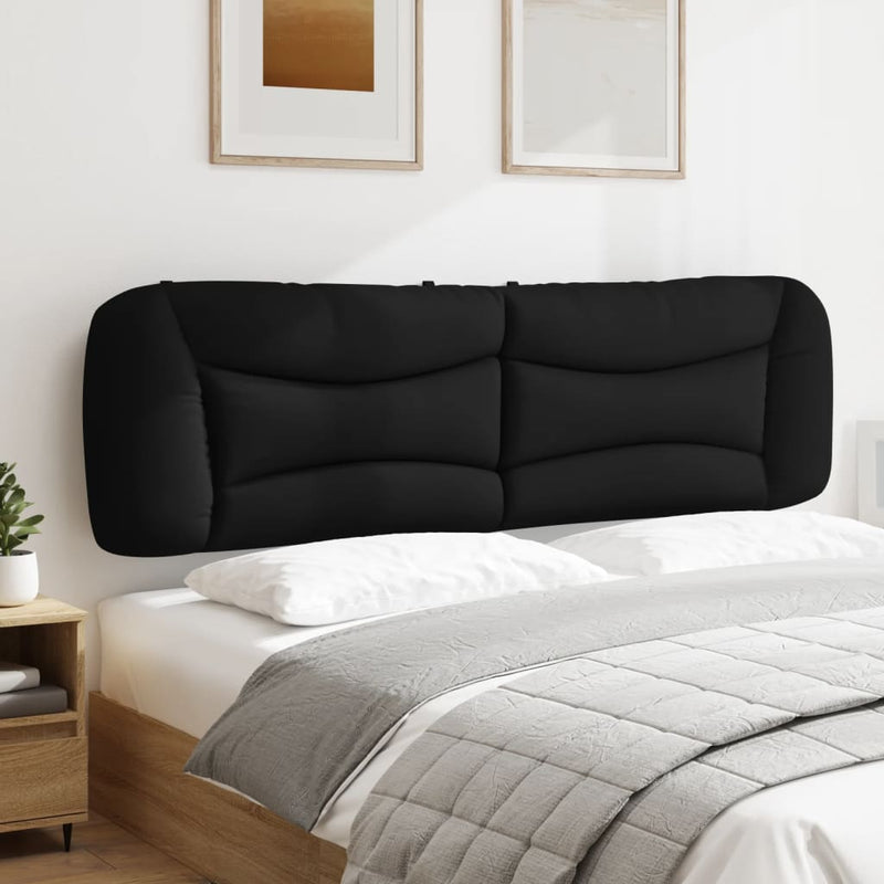 Pernă pentru tăblie de pat, Hvar, negru, 180 cm, material textil