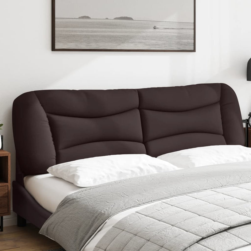 Pernă pentru tăblie de pat Hvar maro închis, 180 cm, material textil