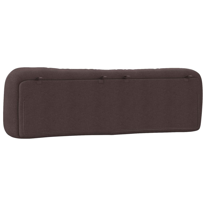 Pernă pentru tăblie de pat Hvar maro închis, 180 cm, material textil