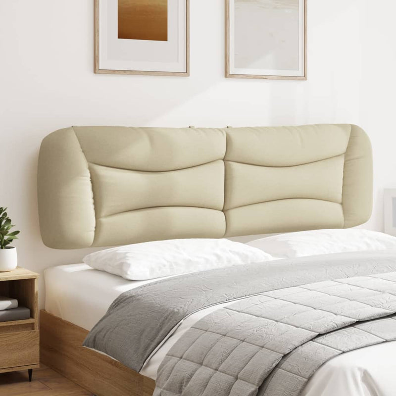 Pernă pentru tăblie de pat, Hvar, crem, 180 cm, material textil
