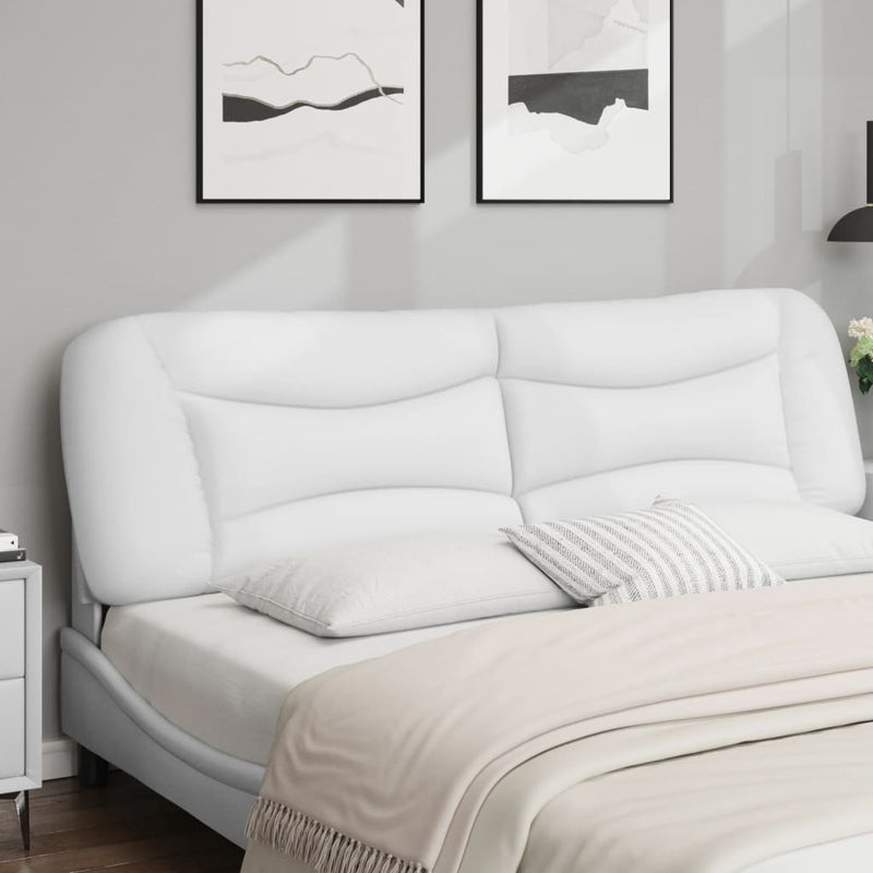 Pernă pentru tăblie pat, Hvar, alb, 180 cm, piele artificială