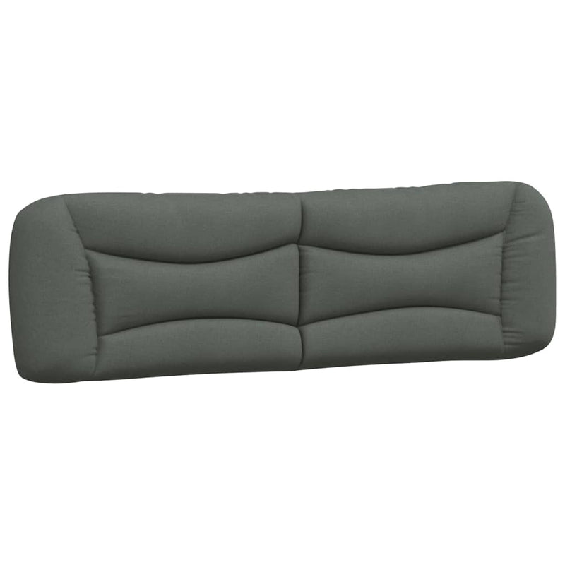 Pernă pentru tăblie de pat, Hvar, gri închis, 183 cm, material textil