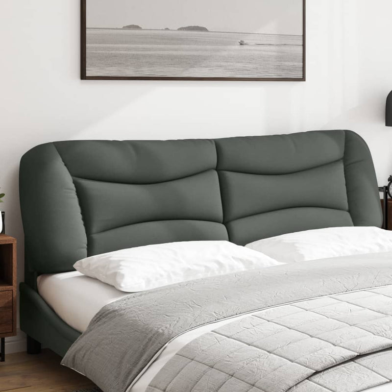 Pernă pentru tăblie de pat, Hvar, gri închis, 183 cm, material textil