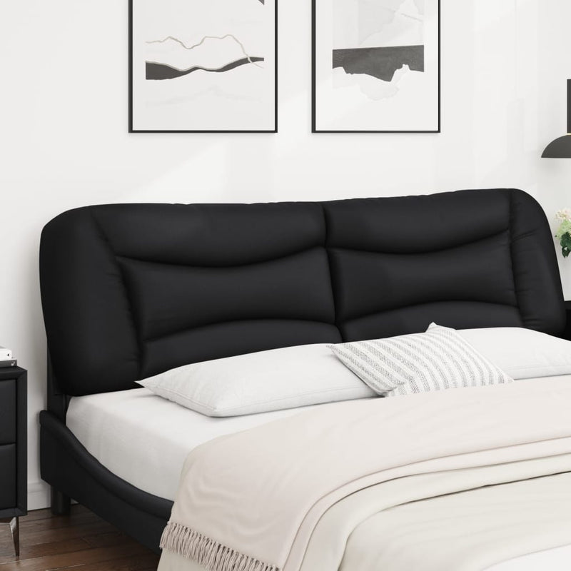 Pernă pentru tăblie pat, Hvar, negru, 183 cm, piele artificială