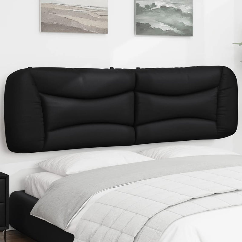 Pernă pentru tăblie pat, Hvar, negru, 183 cm, piele artificială